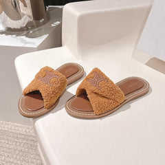 CELINE 25S LYMPIA TWISTED SANDAL IN BURNT ORANGE SPONGE FABRIC