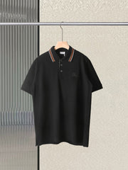 Burberry 25 Polo T- Shirt Black Cotton 232686