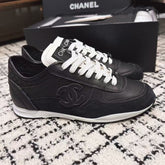 TRAINERS SNEAKER IN BLACK CALFSKIN AND SUEDE