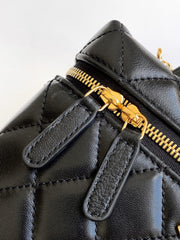 CHANEL 25S VANITY BAG 19 IN BLACK LAMBSKIN GOLD HARDWARE