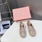 BALLET FLAT SHOES LIGHT NUDE SHEEPSKIN