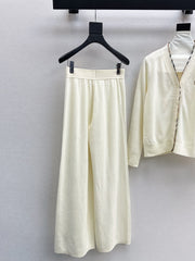 BURBERRY 25S CARDIGAN AND STRAIGHT-LEG PANTS SET 096