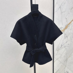 DIOR 25S SHORT DOUBLE-FACED KNIT COAT 586