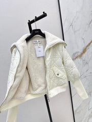 DIOR 25S COTTON JACKET WITH SHEARLING LINING 595