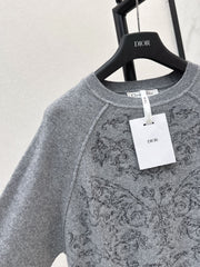 DIOR 25S FLORAL EMBROIDERED CASHMERE SWEATER 593