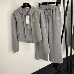 ALO JACKET & STRAIGHT-LEG SWEATPANTS SET STYLE 111