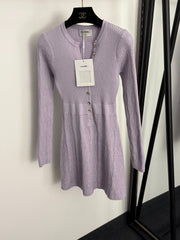 CHANEL 25S LONG-SLEEVE KNIT DRESS 334