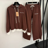 MIUMIU KNIT TOP AND STRAIGHT-LEG PANTS SET STYLE 857