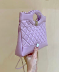 CHANEL 25S MINI SHOPPING BAG 23 IN LIGHT PURPLE CALFSKIN