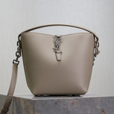 YSL 25S LE 37 BAG 20 IN DUSTY GRAY CALFSKIN SILVER HARDWARE