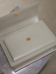 YSL 25S SUNSET BAG 22 IN IVORY CALFSKIN GOLD HARDWRE