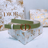 DIOR 25S BELT 20 MM IN OLIVE GREEN CALFSKIN 572895