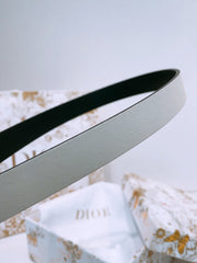 DIOR 25S BELT 20 MM IN WHITE CALFSKIN 572896