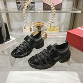 VIV' ON THE RUN TREKKY SNEAKERS IN BLACK SHINY CALFSKIN AND FABRIC