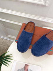 LP 25S MULES IN NAVY BLUE SUEDE