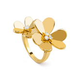 CLOVER COMOS GOLD DIAMOND RING