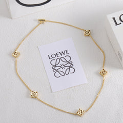 ANAGRAM 5 MOTIFS GOLD NECKLACE
