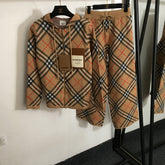 BURBERRY 25S TOP AND WIDE-LEG PANTS SET 337