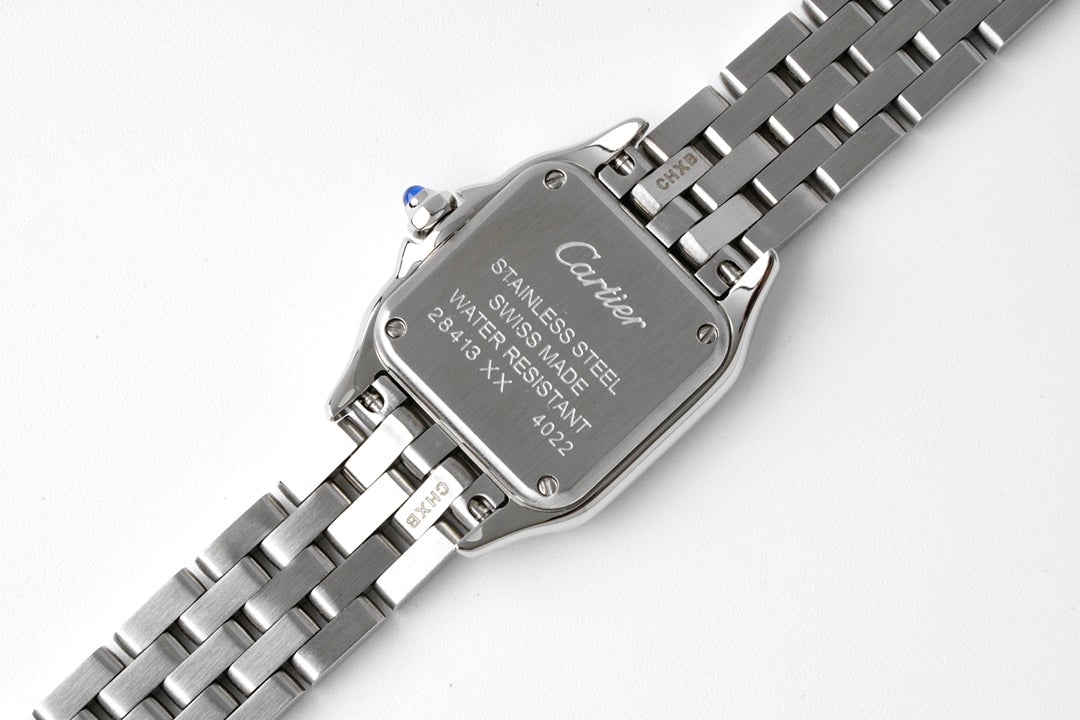 PANTHERE DE CARTIE 22MM QUARTZ STEEL WHITE DIAL