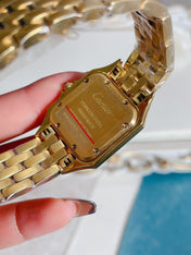 PANTHERE 27MM QUARTZ ROSE GOLD DIAMOND BEZEL