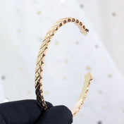 CRUSH BRACELET OPEN CUFF PINK GOLD