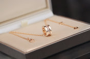 ZERO 1 PINK GOLD DIAMOND NECKLACE