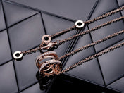 ZERO 1 PINK GOLD DIAMOND OPEN NECKLACE