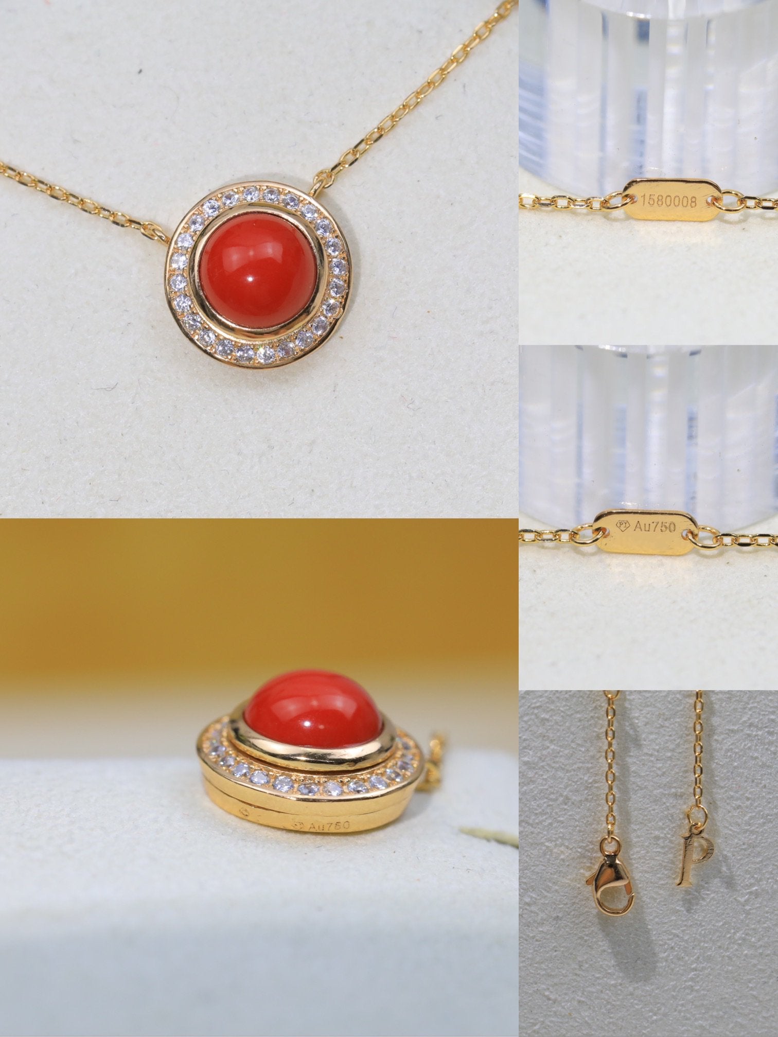 POSSEISION CARNELIAN DIAMOND NECKLACE