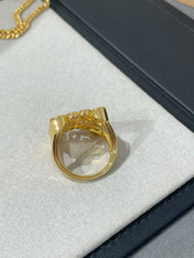 ANNAGRAM DIAMOND PAVED GOLD RING
