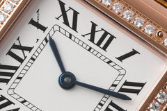 PANTHERE 27MM PINK GOLD CASE DIAMOND BEZEL WHITE DIAL