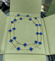 CLOVER 20 MOTIF AGATE 86CM NECKLACE