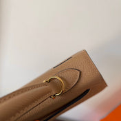 HM KELLY 25CM BEIGE EPSOM LEATHER GOLD HARDWARE