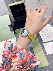 LADY ARPELS WATCHS PINK GOLD DIAMOND PAVED