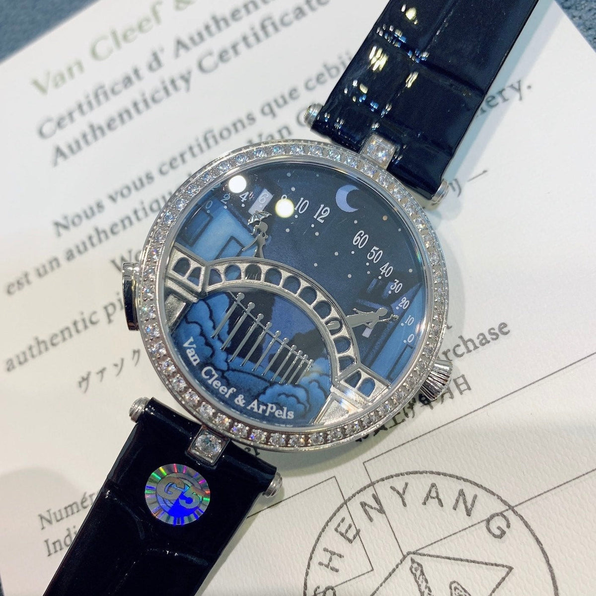 LADY ARPELS LOVER BRIDGE BLACK CROCODILE