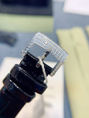 LADY ARPELS LOVER BRIDGE BLACK CROCODILE