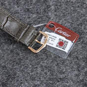 SANTOS DUMONT LADY PINK GOLD CASE CROCODILE STRAP