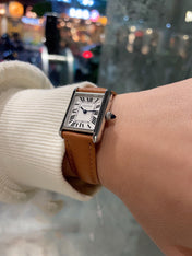 TANK MUST STEEL BROWN EPSOM LEATHER