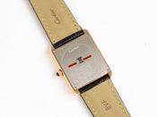 TANK SOLO PINK GOLD DIAMOND BEZEL CROCODILE LEATHER