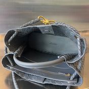 BV MEDIUM ANDIAMO 32CM DARK GREY LAMBSKIN