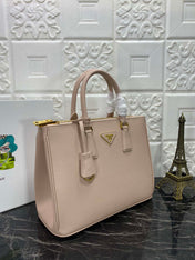 PRA GALLERIA 32 BAG IN BEIGE SAFFIANO LEATHER