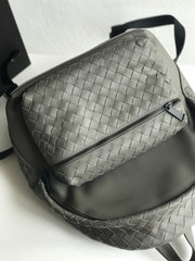 SMALL INTRECCIATO 41 BACKPACK IN CHARCOAL BLACK CALFSKIN