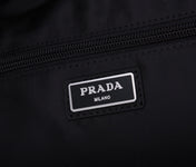 PRA BACKPACK 39 IN BLACK RE-NYLON AND SAFFIANO LEATHER