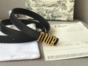 DIOR 26S BELT 20 MM IN BLACK CALFSKIN 638566