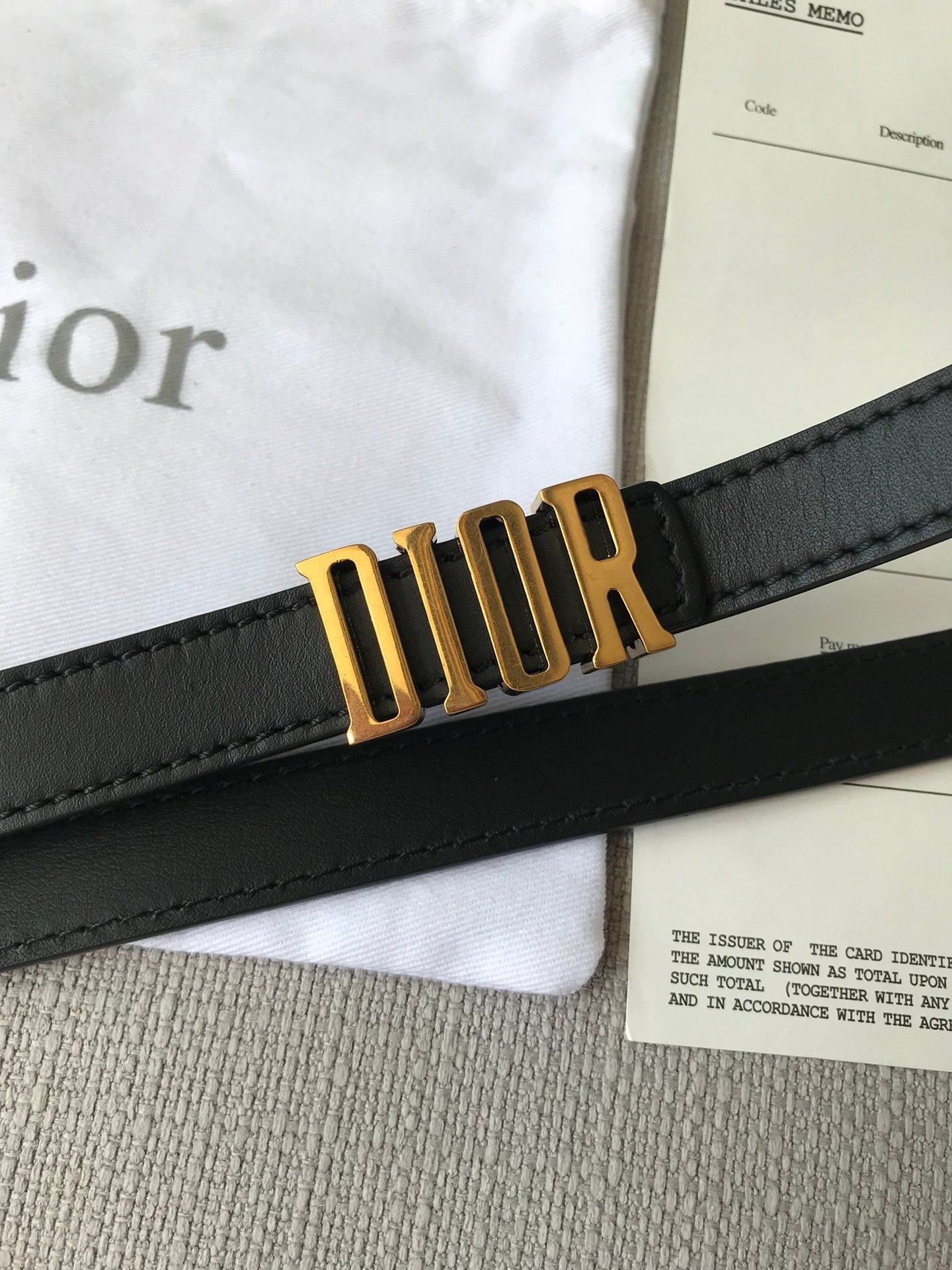 DIOR 26S BELT 20 MM IN BLACK CALFSKIN 638566