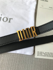DIOR 26S BELT 20 MM IN BLACK CALFSKIN 638566