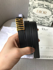 DIOR 26S BELT 20 MM IN BLACK CALFSKIN 638566