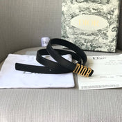 DIOR 26S BELT 20 MM IN BLACK CALFSKIN 638566