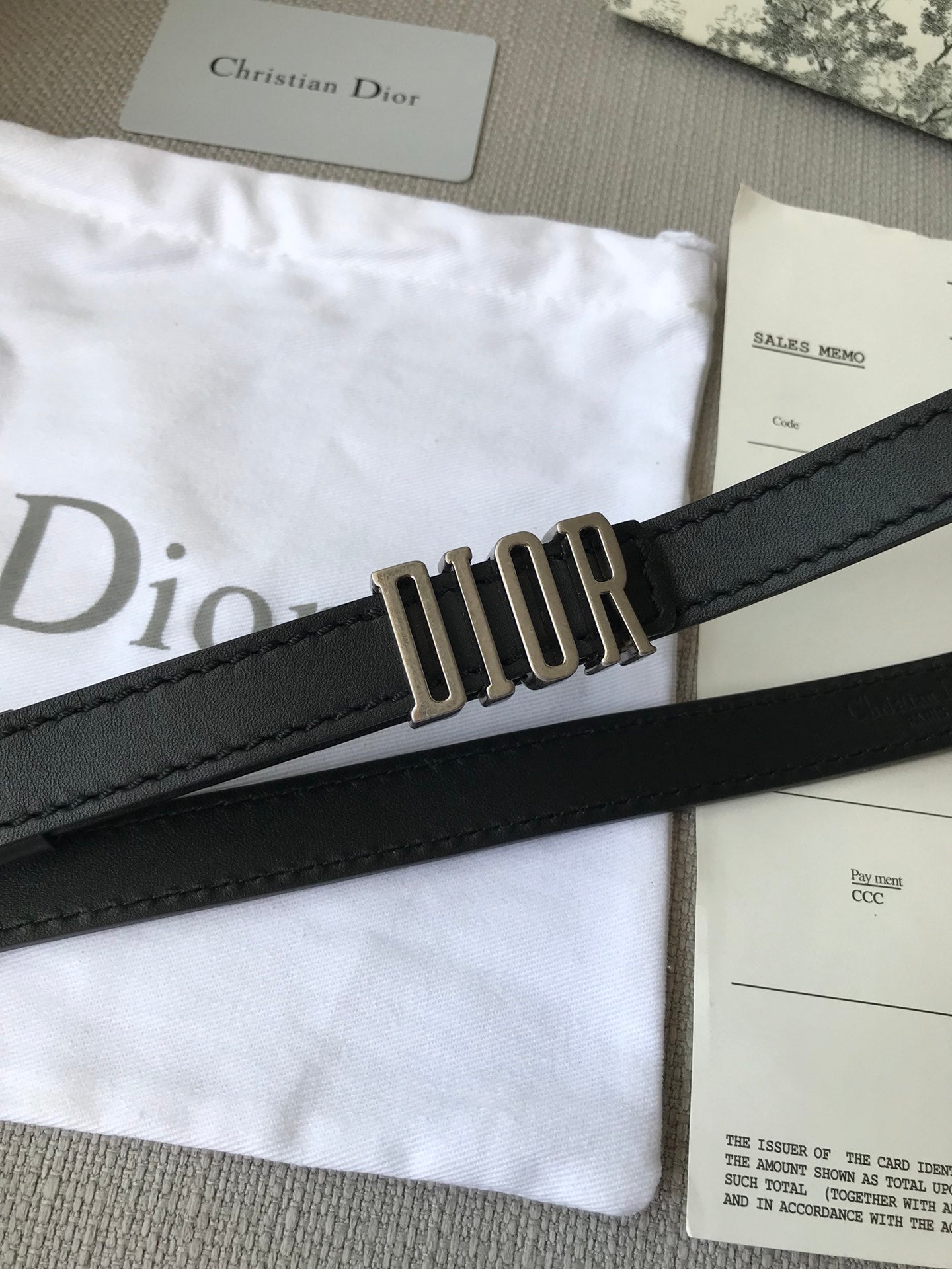 DIOR 26S BELT 20 MM IN BLACK CALFSKIN 638565