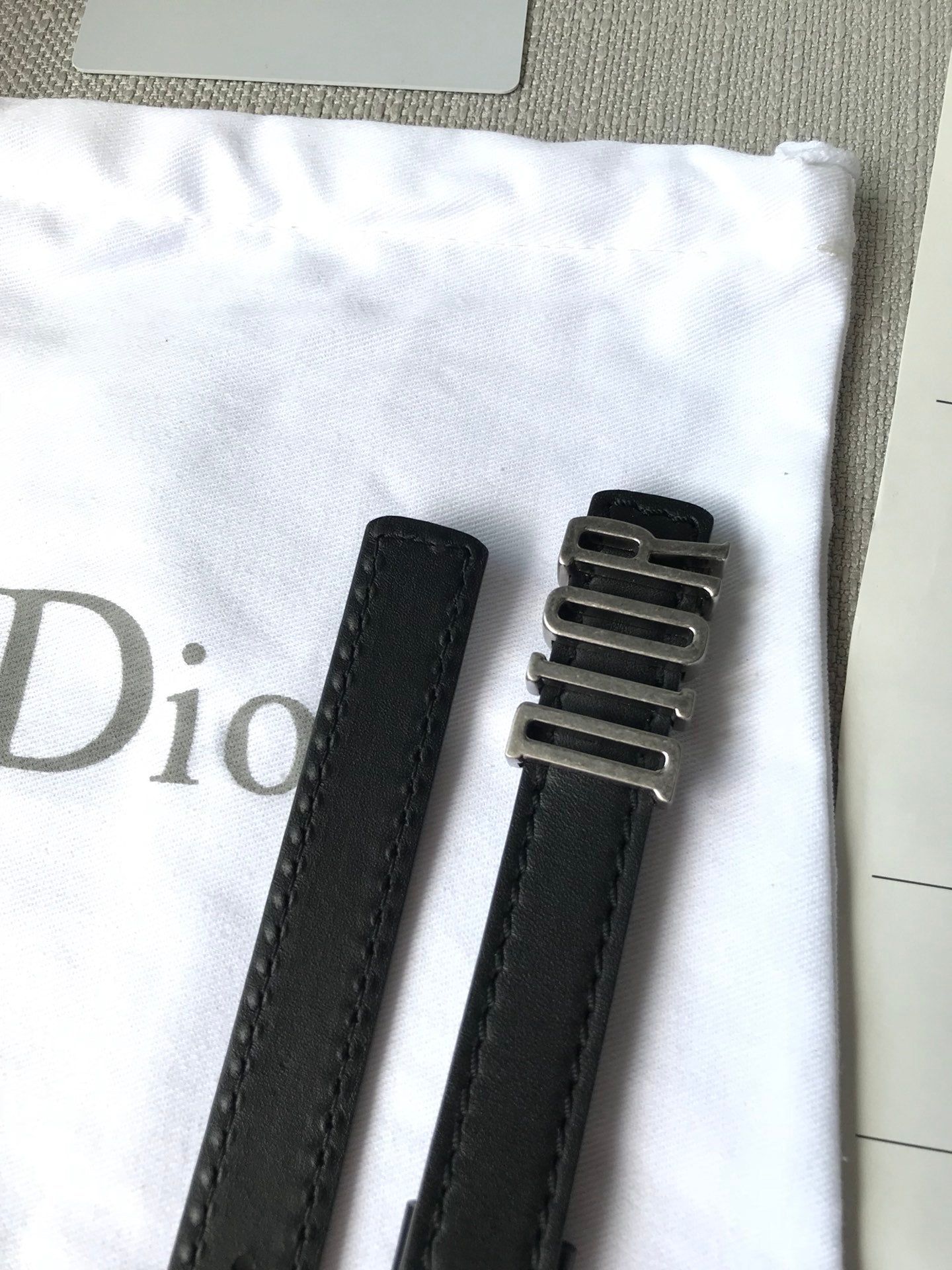 DIOR 26S BELT 20 MM IN BLACK CALFSKIN 638565