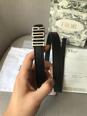 DIOR 26S BELT 20 MM IN BLACK CALFSKIN 638565